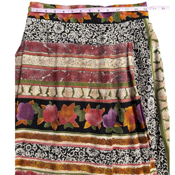 In Group ltd Vintage 80s abstract mixed floral skirt set w attached jacket sz 8 - Picture 15 of 16